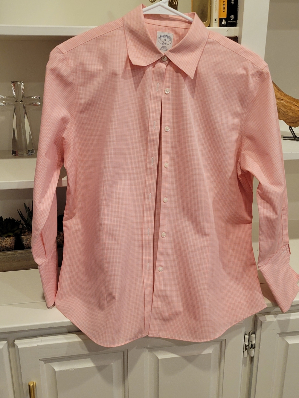 Brooks Brothers 346, size 10  Pink Check Button-Down Shirt